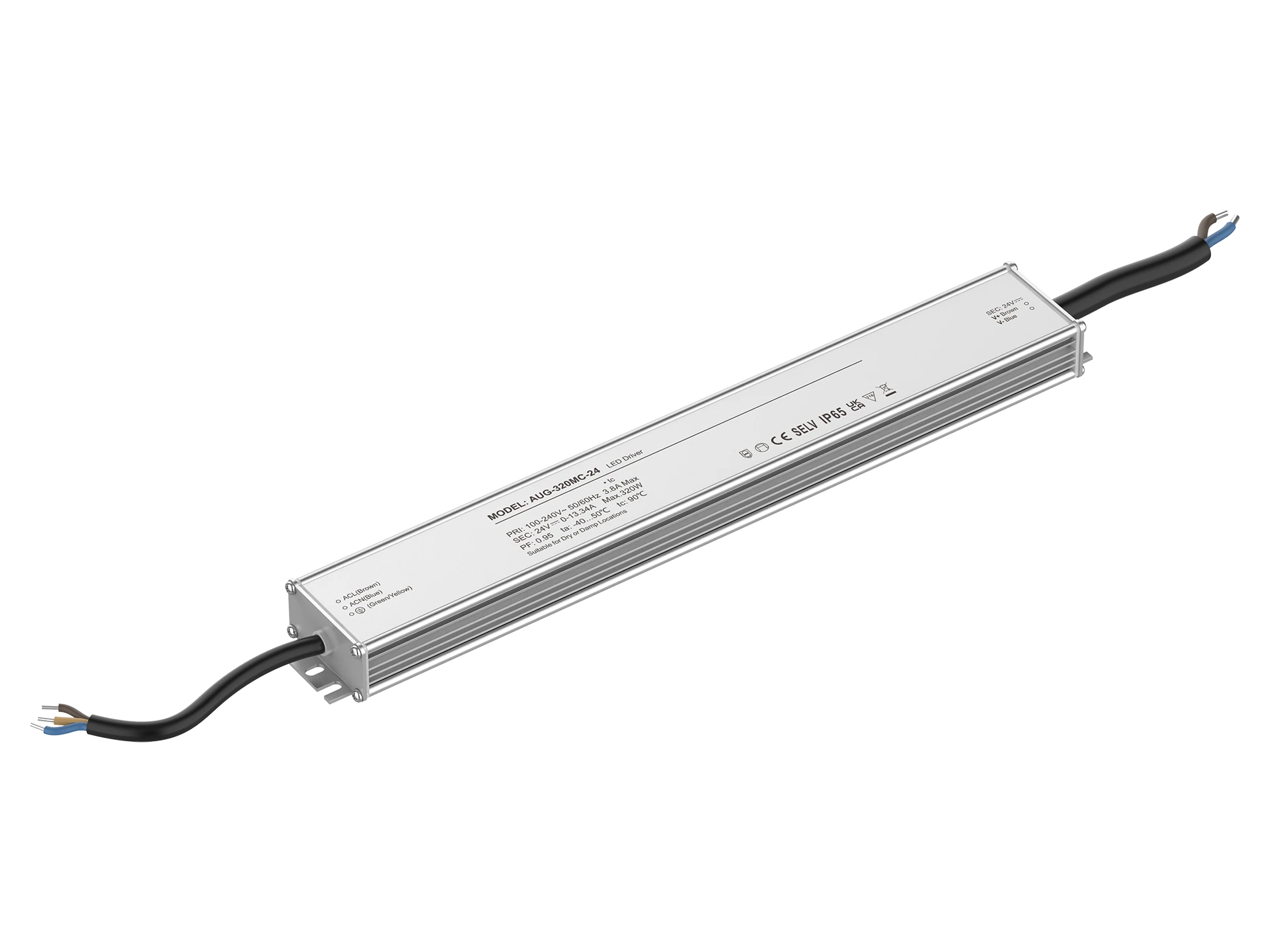 AUG-320MC Series Constant Voltage 24V/48V IP65 On-off LED Driver