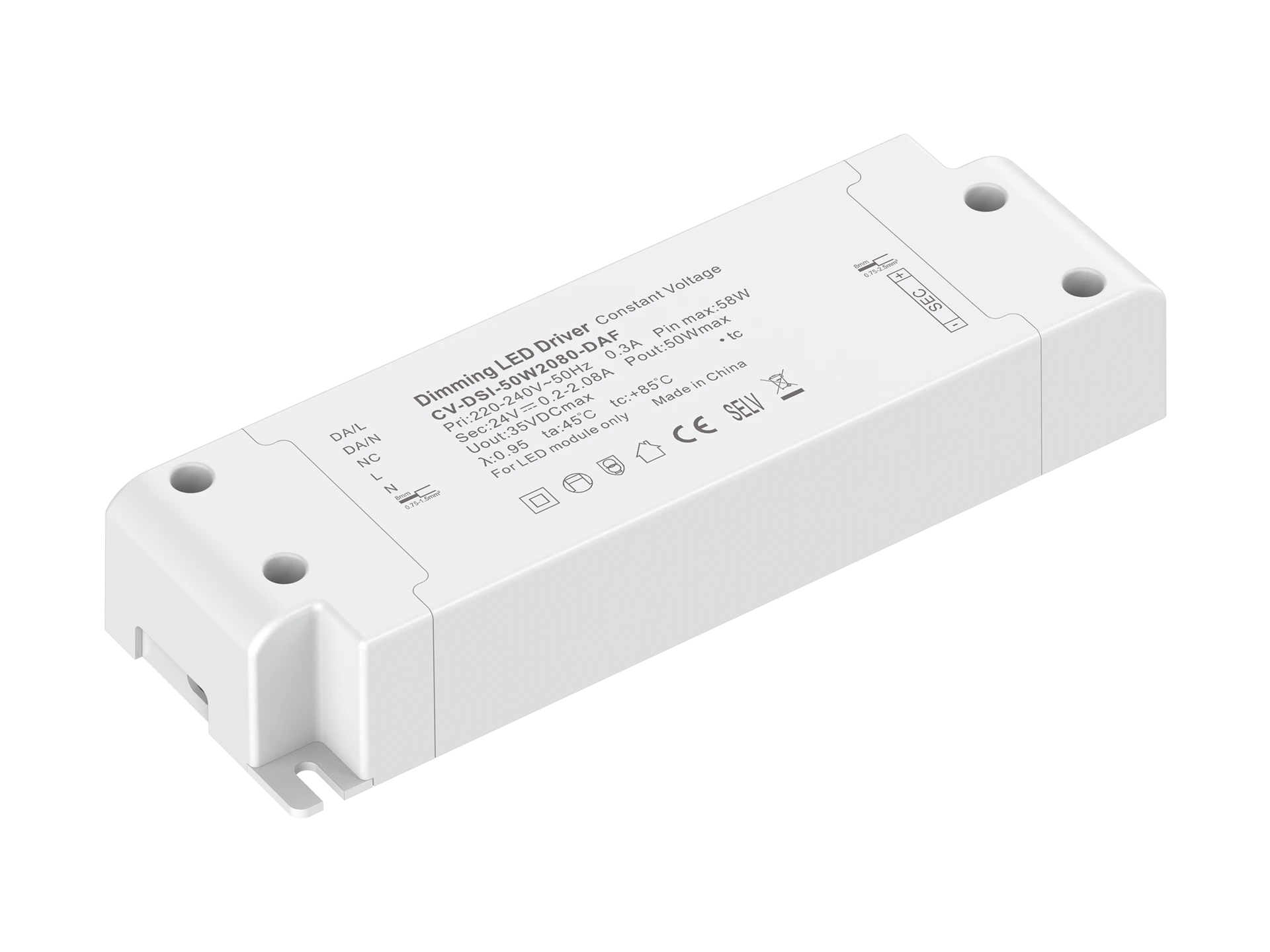 CV-DSI Series Constant Voltage 24V IP20 DALI DT6 Dimming LED Driver