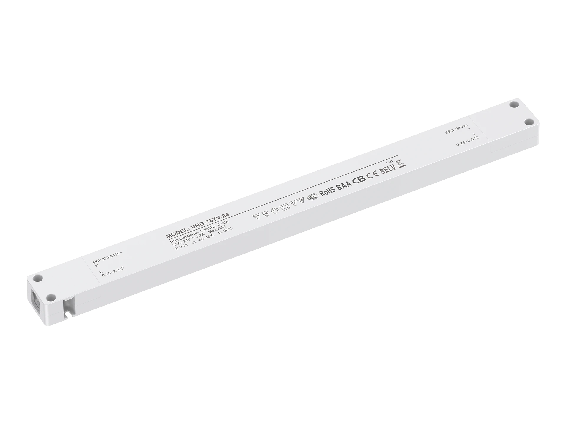 VNG Series Constant Voltage 24V IP20 On-off Driver LED Driver